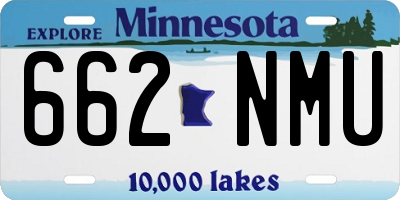 MN license plate 662NMU