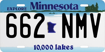 MN license plate 662NMV
