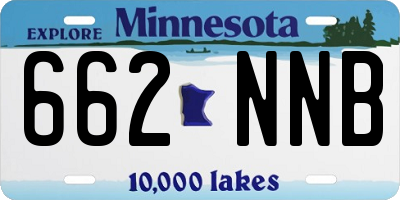 MN license plate 662NNB