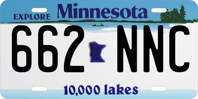 MN license plate 662NNC