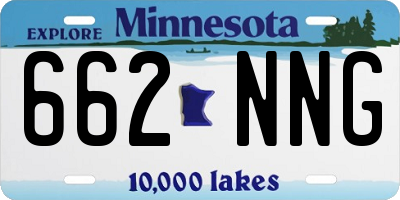MN license plate 662NNG