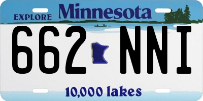 MN license plate 662NNI
