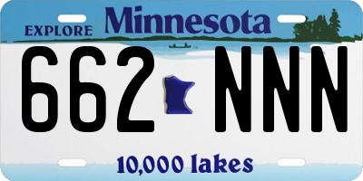 MN license plate 662NNN