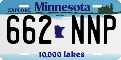 MN license plate 662NNP