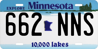 MN license plate 662NNS