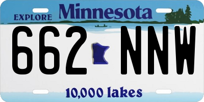MN license plate 662NNW