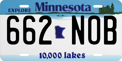 MN license plate 662NOB