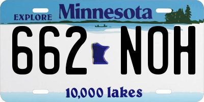 MN license plate 662NOH
