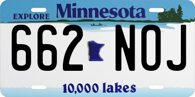 MN license plate 662NOJ