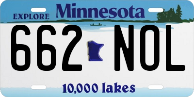 MN license plate 662NOL
