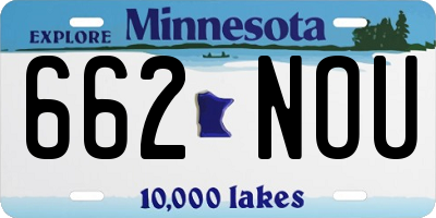 MN license plate 662NOU