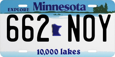 MN license plate 662NOY