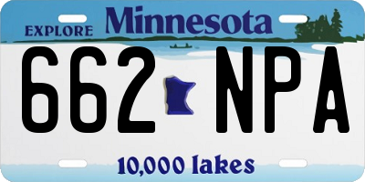 MN license plate 662NPA