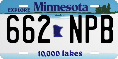 MN license plate 662NPB