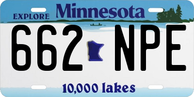 MN license plate 662NPE