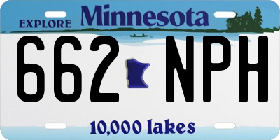 MN license plate 662NPH