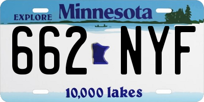 MN license plate 662NYF