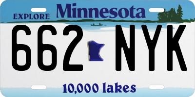 MN license plate 662NYK