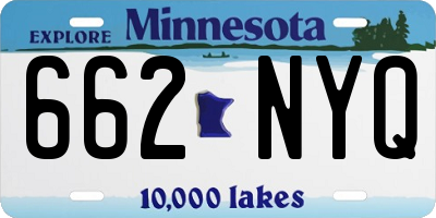 MN license plate 662NYQ