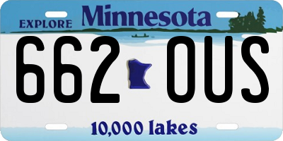 MN license plate 662OUS