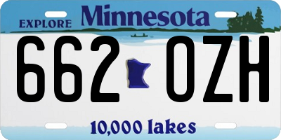 MN license plate 662OZH