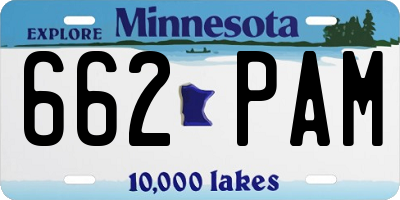 MN license plate 662PAM