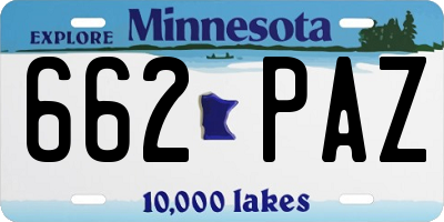 MN license plate 662PAZ