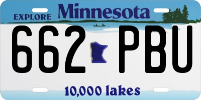 MN license plate 662PBU