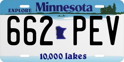 MN license plate 662PEV