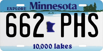 MN license plate 662PHS