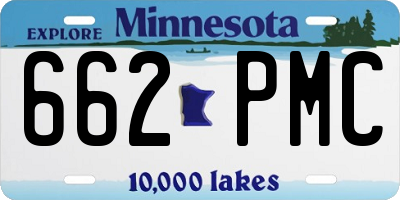 MN license plate 662PMC