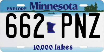 MN license plate 662PNZ