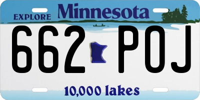 MN license plate 662POJ