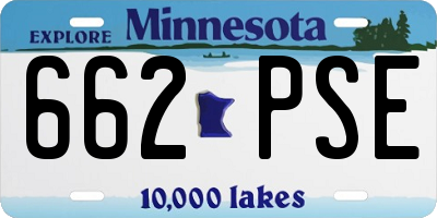 MN license plate 662PSE