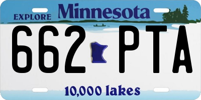 MN license plate 662PTA