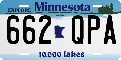 MN license plate 662QPA