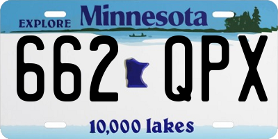 MN license plate 662QPX