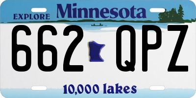 MN license plate 662QPZ