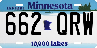 MN license plate 662QRW