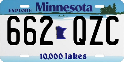 MN license plate 662QZC