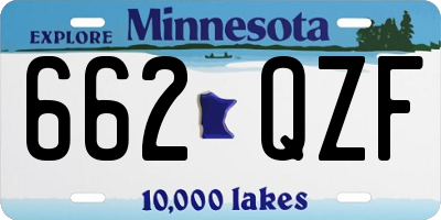 MN license plate 662QZF