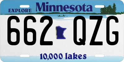 MN license plate 662QZG