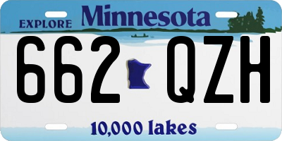 MN license plate 662QZH