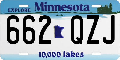 MN license plate 662QZJ