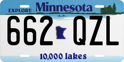 MN license plate 662QZL