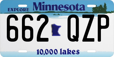 MN license plate 662QZP