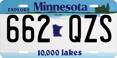 MN license plate 662QZS