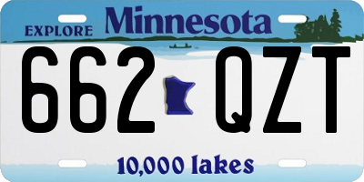 MN license plate 662QZT