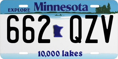 MN license plate 662QZV
