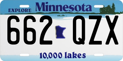 MN license plate 662QZX